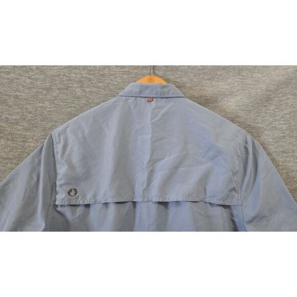 The American Outdoorsman Size Large Fishing Shirt Short Sleeve Blue - Picture 3 of 4